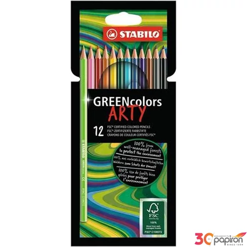 Színes ceruza 12 Stabilo GreenColors Arty hatszögletű 12színű Írószerek STABILO 6019/12-1-20