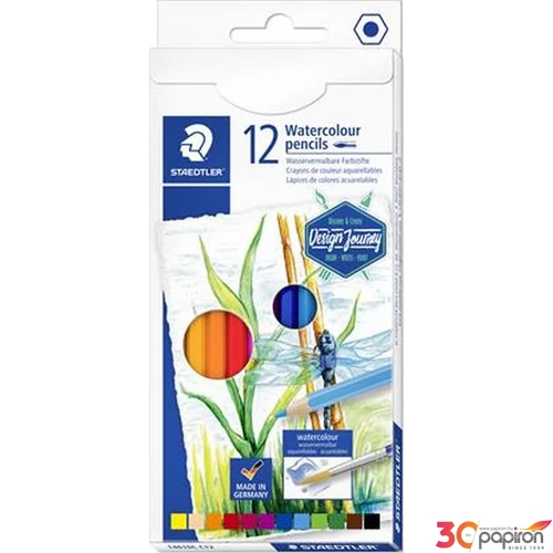 Színes ceruza 12 Staedtler Design Journey Akvarell hatszögű 12színű Írószerek STAEDTLER 14610C C12