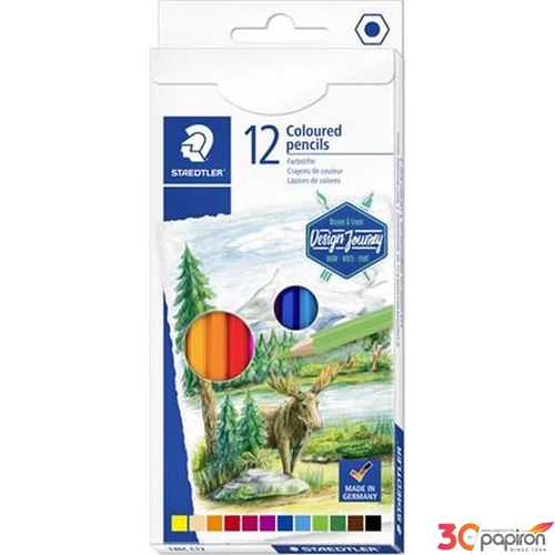 Színes ceruza 12 Staedtler Design Journey hatszögletű 12színű Írószerek STAEDTLER 146C C12