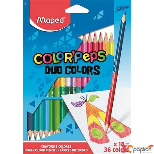 Színes ceruza 18 Maped Color'Peps Duo/kétvégű háromszögű 36szín Írószerek MAPED 829601