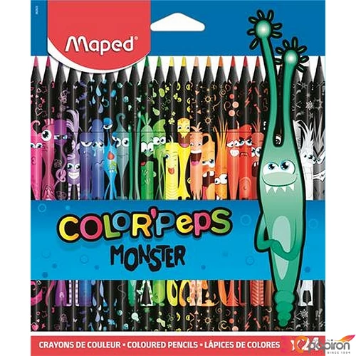 Színes ceruza 24 Maped Color'Peps Monster háromszögletű 24színű Írószerek MAPED 862624