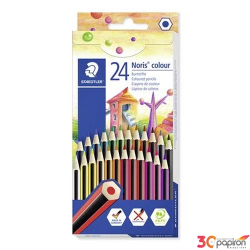 Színes ceruza 24 Staedtler hatszögletű, Noris Colour 185 TS185CD2402