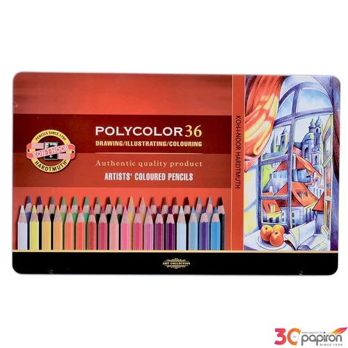 Színes ceruza 36 Koh-I-Noor 3825/36 POLYCOLOR fémdobozos iskolaszer- tanszer
