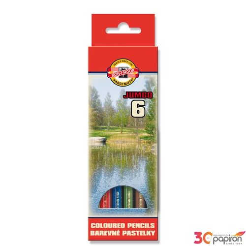 Színes ceruza 6 Koh-I-Noor 3371/6 Jumbo hatszögletű iskolaszer- tanszer