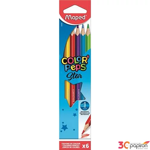 Színes ceruza 6 Maped Color'Peps háromszögletű 6színű Írószerek MAPED 832002