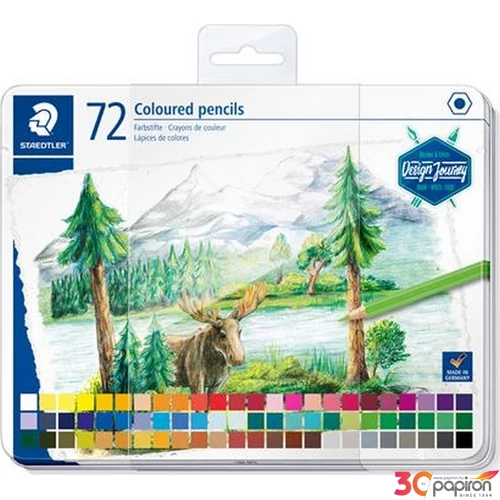 Színes ceruza 72 Staedtler hatszögletű, fémdobozos Design Journey Színes ceruzák