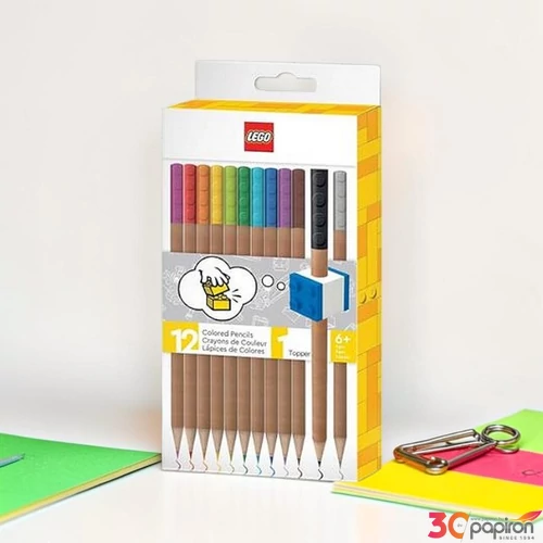 Színes ceruza készlet, LEGO 12 különböző szín