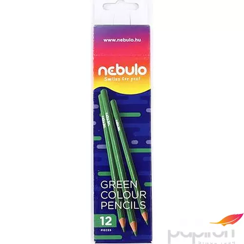 Színes ceruza Nebulo háromszögletű zöld Írószerek NEBULO ZC-TR-1