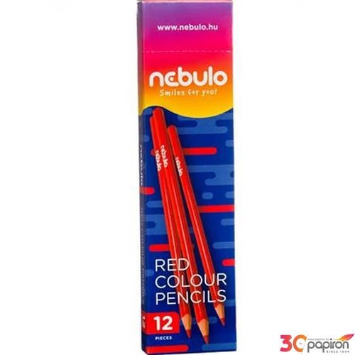 Színes ceruza Nebulo piros Jumbo háromszögletű vastag Iskolaszerek NEBULO JPC-TR-1