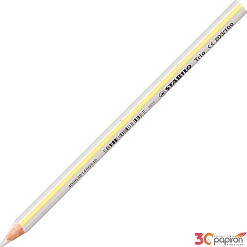 Színes ceruza Stabilo Trio vastag háromszögletű fehér Írószerek STABILO 203/100