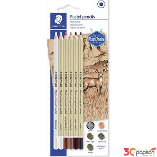 Színes ceruza Staedtler hatszögletű, 6 különböző szín, pasztell Design Journey