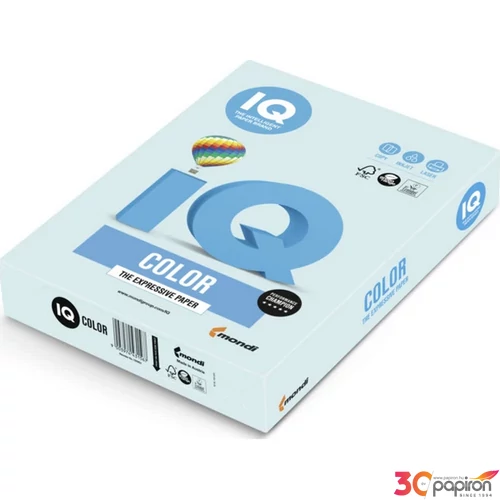 Színes másolópapír A4 IQ 80g, 500 ív/csomag pasztell kék