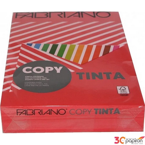 Színes másolópapír Fabriano Copy Tinta élénk piros A4/80gr 500ív/csom