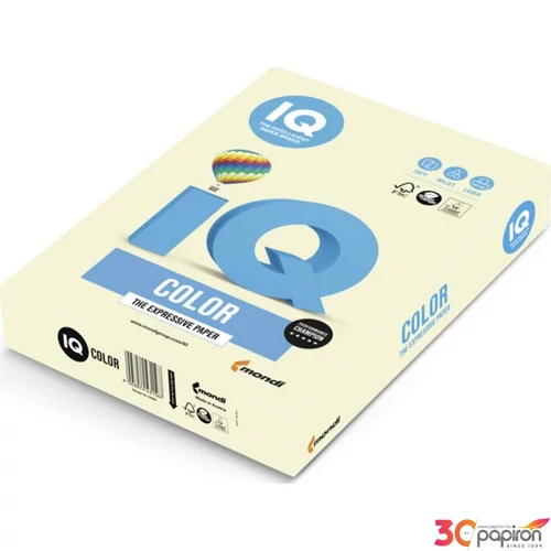 Színes másolópapír IQ pasztell vanilia A4/80gr.  IQ BE66 500ív/csom