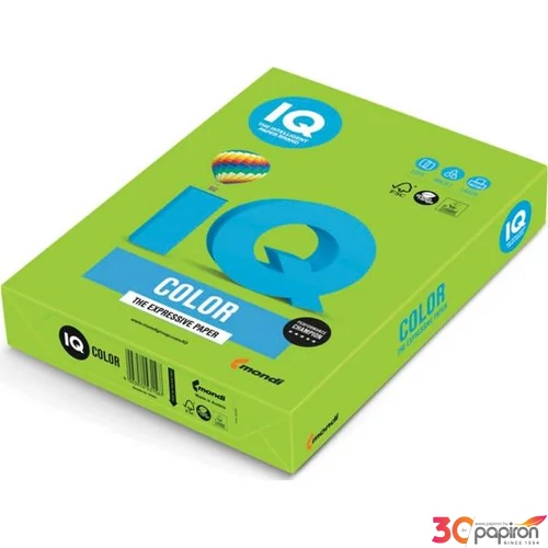 Színes másolópapír IQ tavaszi zöld A4 160g 250ív/csomag