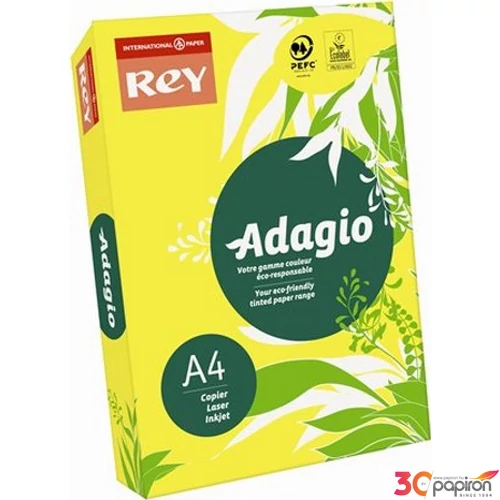 Színes másolópapír Rey Adagio A4, 160gr intenzív sárga 250ív/csom