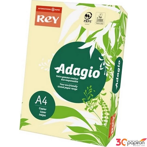 Színes másolópapír Rey Adagio A4, 80gr pasztell Világossárga/CANARY LIPAD48PS
