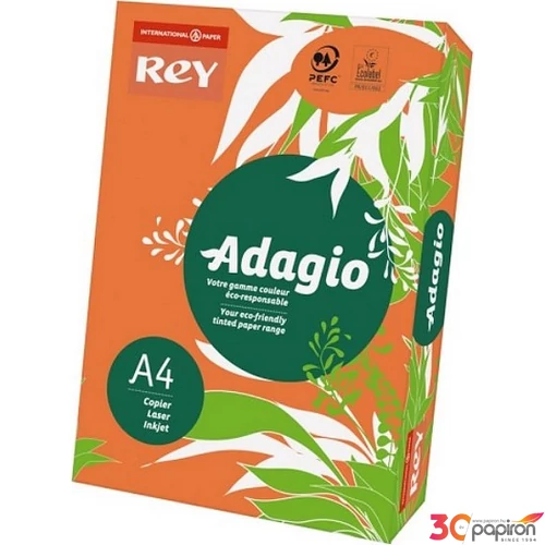 Színes másolópapír Rey Adagio A4, 80gr élénk intenzív Narancs/ORANGE LIPAD48IN