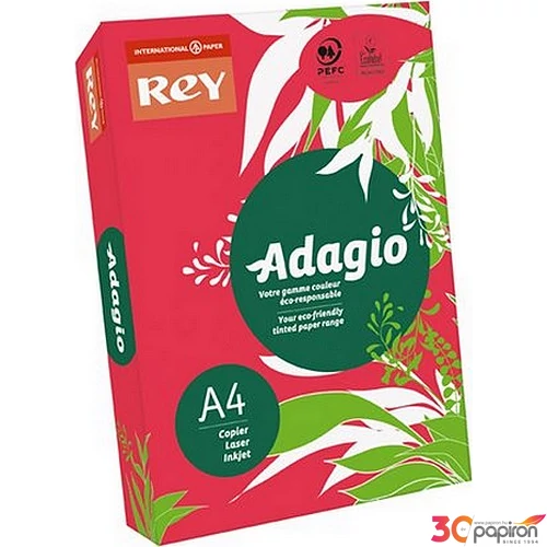 Színes másolópapír Rey Adagio A4, 80gr élénk intenzív Piros/RED LIPAD48IP