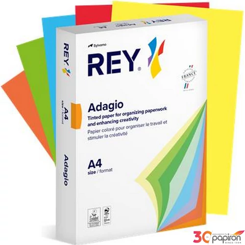 Színes másolópapír Rey Adagio A4, 80gr intenzív mix 5x100 lap