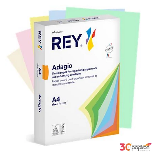 Színes másolópapír Rey Adagio A4, 80gr pasztell mix 5x100 lap