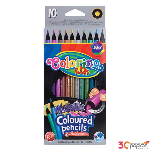 Színesceruza Colorino 10db-os Metal kerek 34678PTR