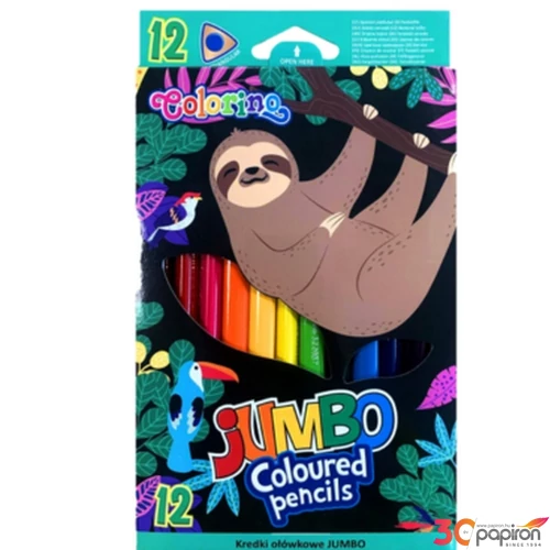 színes ceruza lajhár háromszögletű JUMBO Wildkid 12szín 