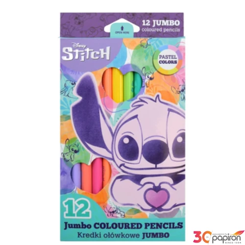 színes ceruza Stitch JUMBO - Stitch háromszög 12 paszteszín Colorino
