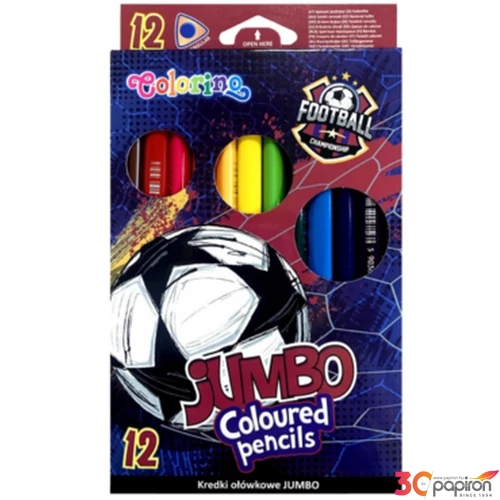Színes ceruza Jumbo focis Futball 12szín Colorino