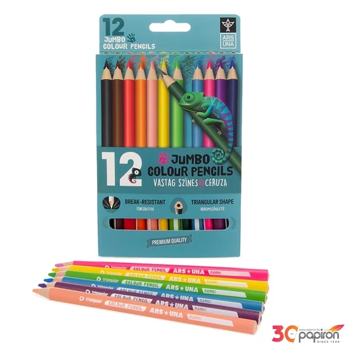 Színes ceruza készlet 12-es Jumbo háromszögletű,prémium iskolaszezonos termék