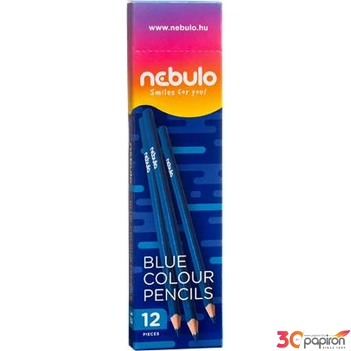 Színes ceruza Nebulo Kék háromszögletű vékony Iskolaszerek NEBULO KC-TR-1