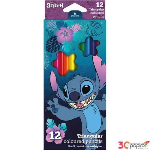 színes ceruza Stitch háromszög 12szín Colorino