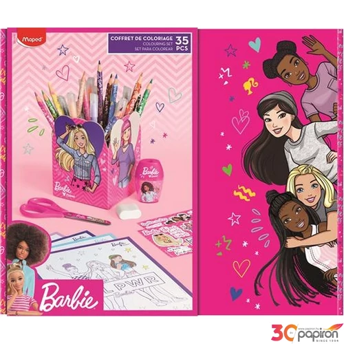 Színező készlet 35 Maped ajándékdoboz, Barbie IMAB981865