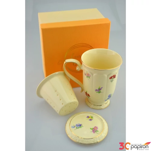Bögre porcelán 400ml szűrővel England