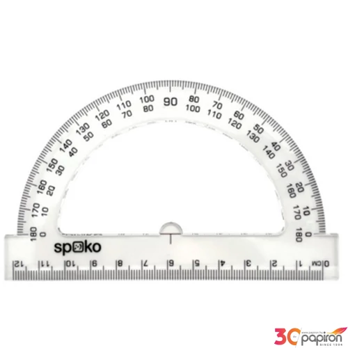Szögmérő Spoko 12 cm 180 ° átlátszó