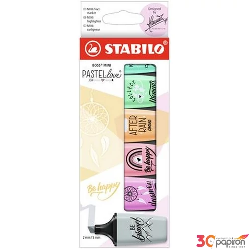 Szövegkiemelő 6 Stabilo Boss Mini Pastellove TST070629