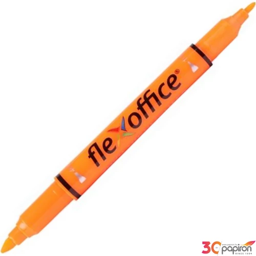 Szövegkiemelő Flexoffice HL01' 1,0/4, 0mm kétvégű narancssárga Írószerek FLEXOFFICE FO-HL01O