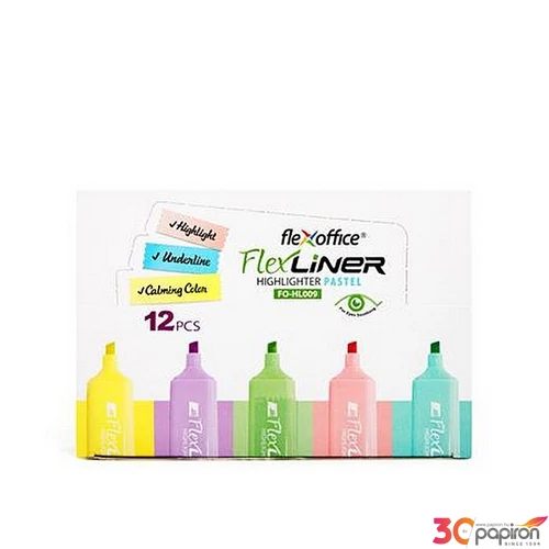 Szövegkiemelő készlet Flexoffi 1-5 mm,Flexliner, vegyes pasztell színek