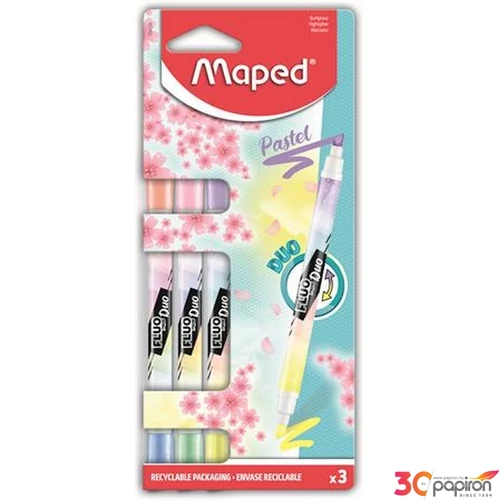 Szövegkiemelő készlet Maped 1-5mm, kétvégű, Fluo Peps Duo 6 különböző pasztell szín