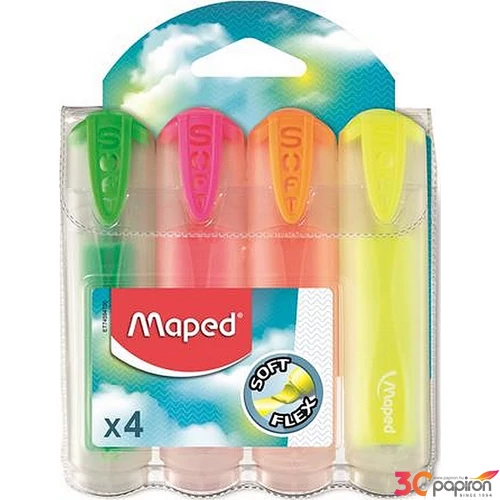 Szövegkiemelő készlet Maped Fluo Peps Ultra Soft 1-5mm 4színű Írószerek MAPED 745947
