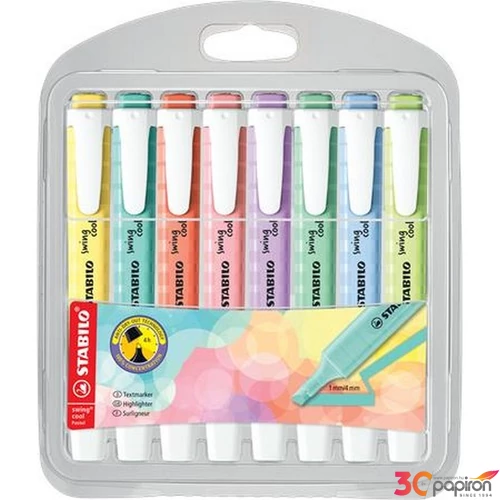 Szövegkiemelő készlet Stabilo Swing Cool Pastel 1-4mm Írószerek STABILO
