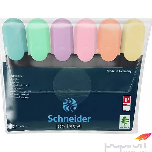 Szövegkiemelő Schneider Job pasztell 1-5mm 6pasztell színű készl Írószerek SCHNEIDER 115097