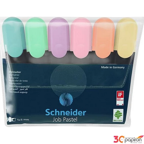 Szövegkiemelő Schneider Job pasztell 1-5mm 6pasztell színű készl Írószerek SCHNEIDER 115097