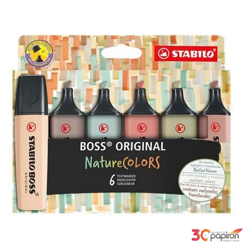 Szövegkiemelő Stabilo 2-5mm, BOSS original NatureColors 6 különböző szín