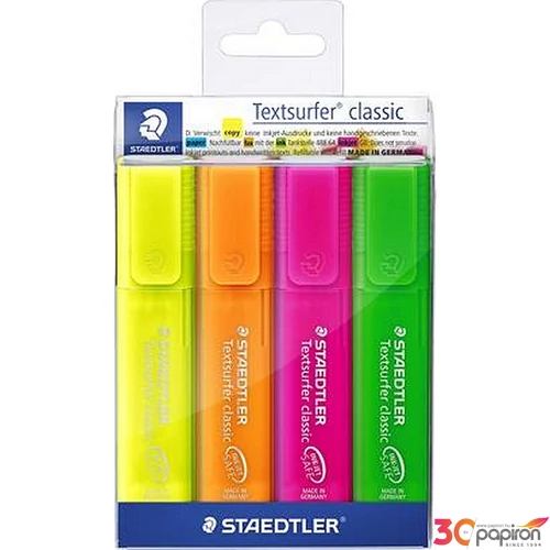 Szövegkiemelő Staedtler Textsurfer Classic 1-5mm 4színű készlet Írószerek STAEDTLER 364 P WP4