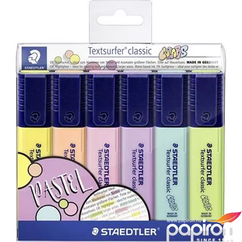 Szövegkiemelő Staedtler Textsurfer Classic pasztell 1-5mm 6színű Írószerek STAEDTLER 364 CWP6