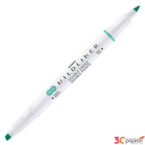 Szövegkiemelő Zebra 1,0/3,5 mm, kétvégű, Mildliner Fluorescent, türkiz