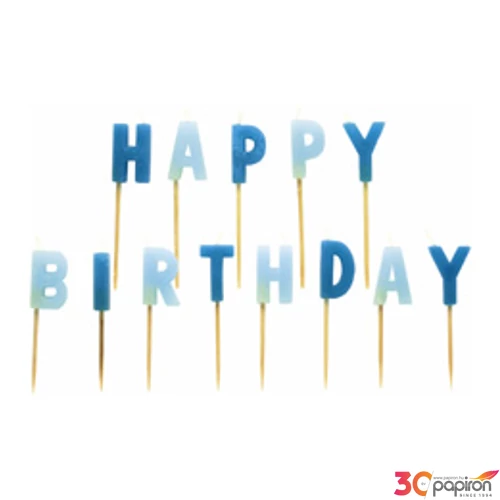 Party gyertya szülinapi kék Happy Birthday Reitmüller R551801