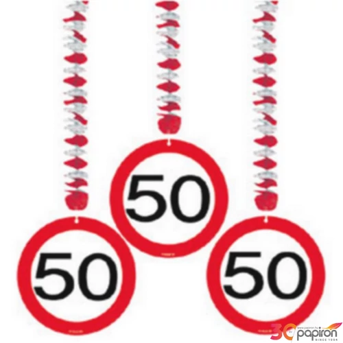 Party függő sebességkorlátozó 50-es számos