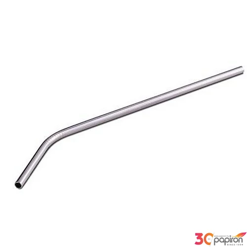 Szívószál egyenes fém 6db-os 24cm 